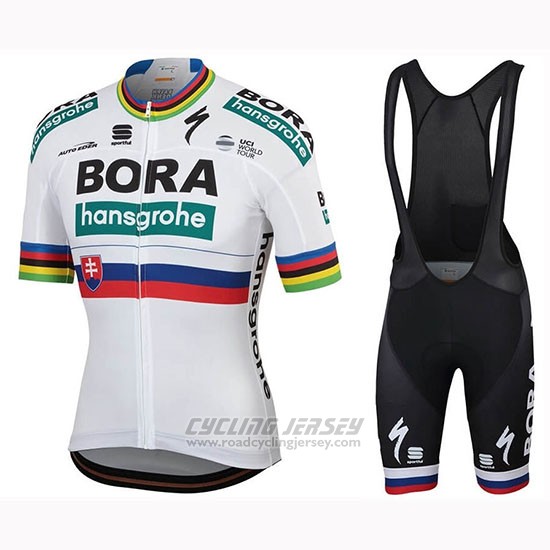 2019 Cycling Jersey Bora Champion Slovakia Short Sleeve and Bib Short